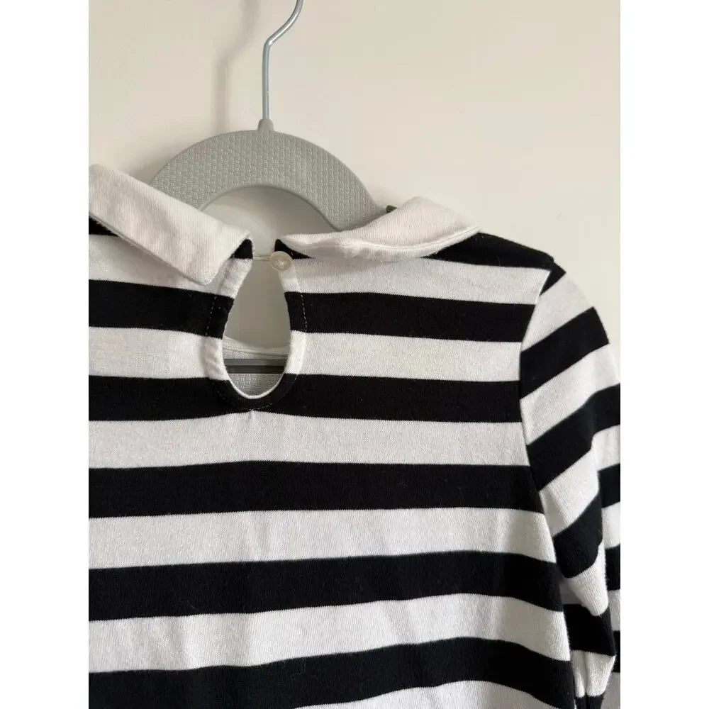 Cat & Jack Black & White Striped Tulle Skirt Dress - XS (4/5)